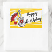 Sticker Rectangulaire Rectangle d'anniversaire des Souvenirs espagnols (Sac)