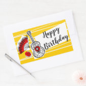 Sticker Rectangulaire Rectangle d'anniversaire des Souvenirs espagnols (Enveloppe)