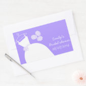 Sticker Rectangulaire Rectangle de "Fête des mariées" violette mariage (Enveloppe)