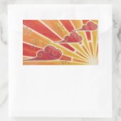 Sticker Rectangulaire Rectangle de l'autocollant du coucher de soleil (Sac)