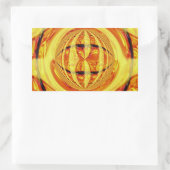 Sticker Rectangulaire Rectangle de l'autocollant Orb Gold (Sac)