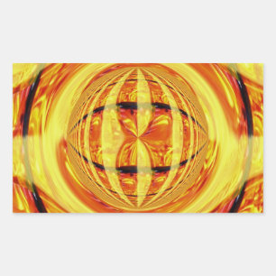 Sticker Rectangulaire Rectangle de l'autocollant Orb Gold
