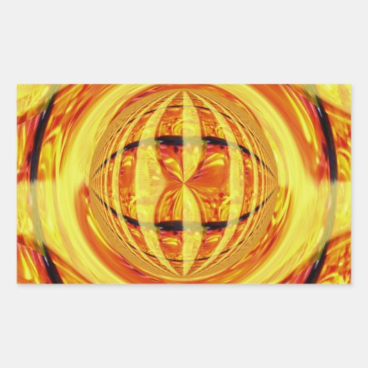 Sticker Rectangulaire Rectangle de l'autocollant Orb Gold (Devant)