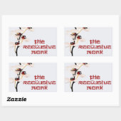 Sticker Rectangulaire Rectangle de moine rouge orchidée (Feuille)