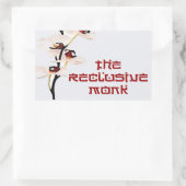 Sticker Rectangulaire Rectangle de moine rouge orchidée (Sac)