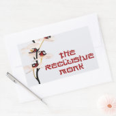Sticker Rectangulaire Rectangle de moine rouge orchidée (Enveloppe)