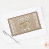 Sticker Rectangulaire Rectangle de sirop d'érable Kraft avec valeur nutr (Enveloppe)