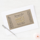 Sticker Rectangulaire Rectangle de sirop d'érable Kraft avec valeur nutr (Enveloppe)