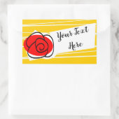 Sticker Rectangulaire rectangle de texte Rose espagnol (Sac)