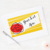 Sticker Rectangulaire rectangle de texte Rose espagnol (Enveloppe)