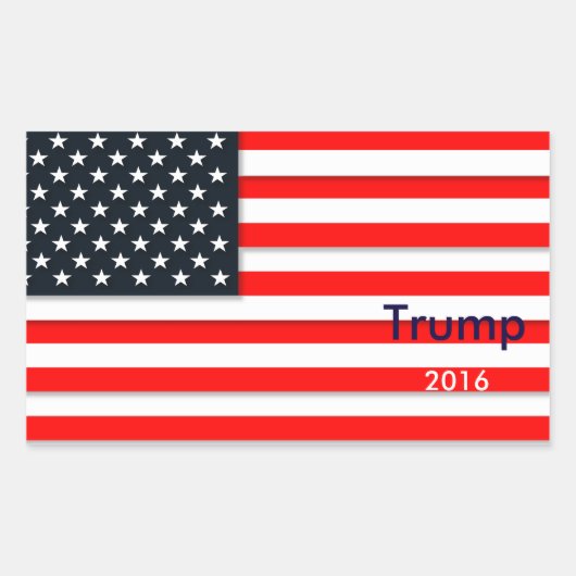 Sticker Rectangulaire Rectangle de Trump pour l'élection présidentielle  (Devant)