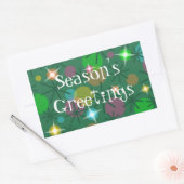 Sticker Rectangulaire Rectangle des Bonnes Fêtes de Noël (Enveloppe)