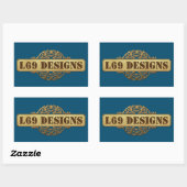 Sticker Rectangulaire rectangle "L designs logo" (Feuille)