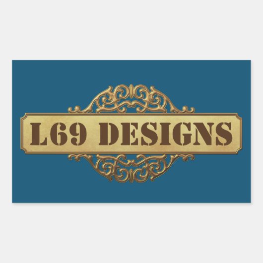Sticker Rectangulaire rectangle "L designs logo" (Devant)
