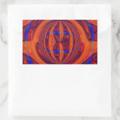 Sticker Rectangulaire Rectangle rouge orbe (Sac)