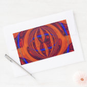 Sticker Rectangulaire Rectangle rouge orbe (Enveloppe)