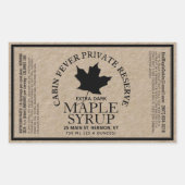 Sticker Rectangulaire Rectangle sirop d'érable Kraft avec valeur nutriti (Devant)
