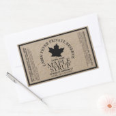 Sticker Rectangulaire Rectangle sirop d'érable Kraft avec valeur nutriti (Enveloppe)