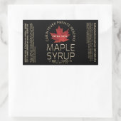 Sticker Rectangulaire Rectangle Sirop d'érable noir avec valeur nutritiv (Sac)