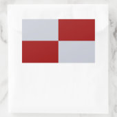 Sticker Rectangulaire Rectangles rouge et gris (Sac)