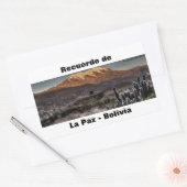 Sticker Rectangulaire Recuerdo de La Paz (Enveloppe)