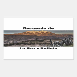 Sticker Rectangulaire Recuerdo de La Paz