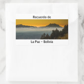 Sticker Rectangulaire Recuerdo de La Paz (Sac)