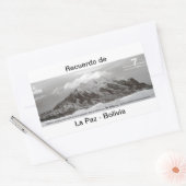 Sticker Rectangulaire recuerdo de Las Paz (Enveloppe)