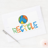 Sticker Rectangulaire Recyclage coloré (Enveloppe)