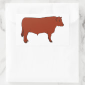 Sticker Rectangulaire Red Angus Bull (Sac)