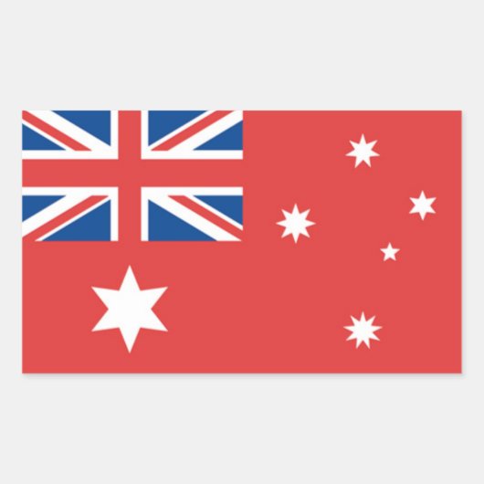 Sticker Rectangulaire Red Ensign australien (Devant)