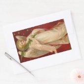 Sticker Rectangulaire Red Gold Victorian Christmas Angel (Enveloppe)