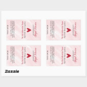 Sticker Rectangulaire Red Heart Valentine's Day Handmade Artisan Soap (Feuille)
