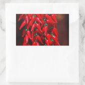Sticker Rectangulaire Red Hot Hanging Chili Peppers Image Design (Sac)