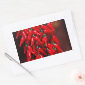 Sticker Rectangulaire Red Hot Hanging Chili Peppers Image Design (Enveloppe)