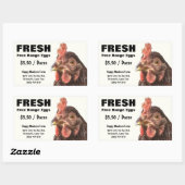 Sticker Rectangulaire Red Laying Hen Chicken Photo (Feuille)