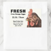 Sticker Rectangulaire Red Laying Hen Chicken Photo (Sac)