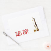 STICKER RECTANGULAIRE RED LIST (Enveloppe)