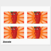 Sticker Rectangulaire Red Pepper Superstar (Feuille)