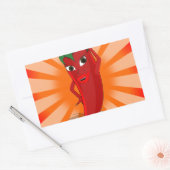 Sticker Rectangulaire Red Pepper Superstar (Enveloppe)