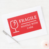 Sticker Rectangulaire Red Professional Fragile Handle With Care (Enveloppe)