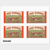 Sticker Rectangulaire Red Ranger (Feuille)