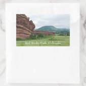 Sticker Rectangulaire Red Rocks Park et Mountain Range (Sac)
