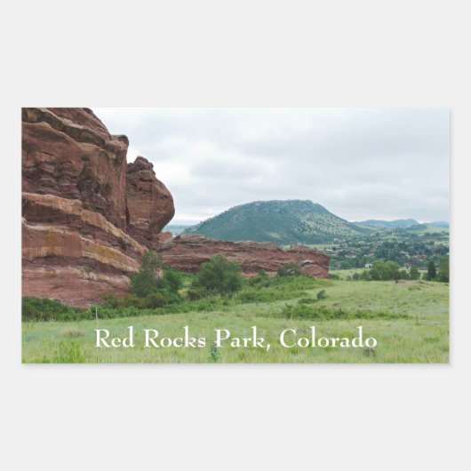 Sticker Rectangulaire Red Rocks Park et Mountain Range (Devant)