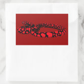 Sticker Rectangulaire Red Snake with Hearts (Sac)