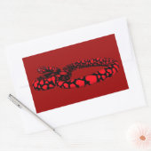Sticker Rectangulaire Red Snake with Hearts (Enveloppe)
