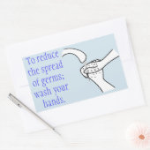 Sticker Rectangulaire Réduire la propagation des germes, laver les mains (Enveloppe)