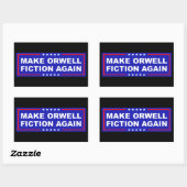 Sticker Rectangulaire Refaire D'Orwell De La Fiction (Feuille)