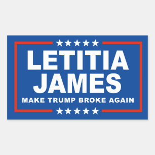 Sticker Rectangulaire Refaire Trump Fauché - Letitia James