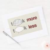 Sticker Rectangulaire Réfléchissez davantage, parlez moins (Enveloppe)